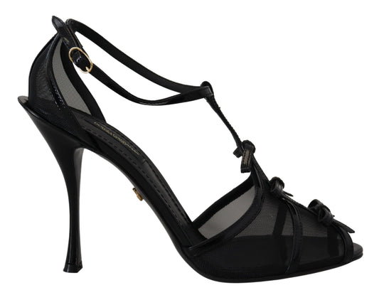 Dolce &amp; Gabbana Elegant black stiletto heeled sandals