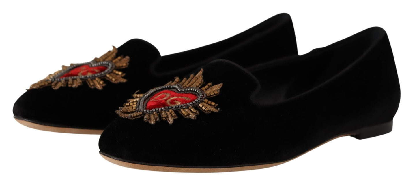 Dolce &amp; Gabbana Elegant flat shoes made of patent leather