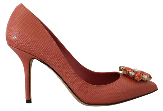 Dolce &amp; Gabbana Exotic Leather Heels Pumps in Pink