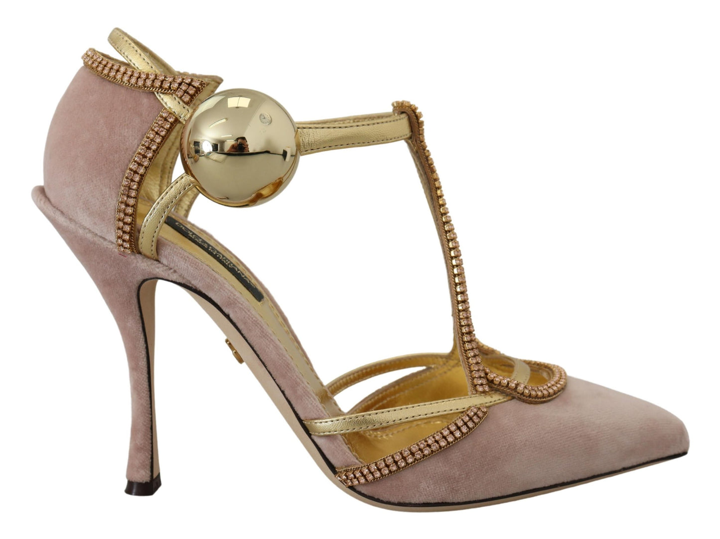 Dolce &amp; Gabbana Elegant Pink Crystal High Heel Pumps