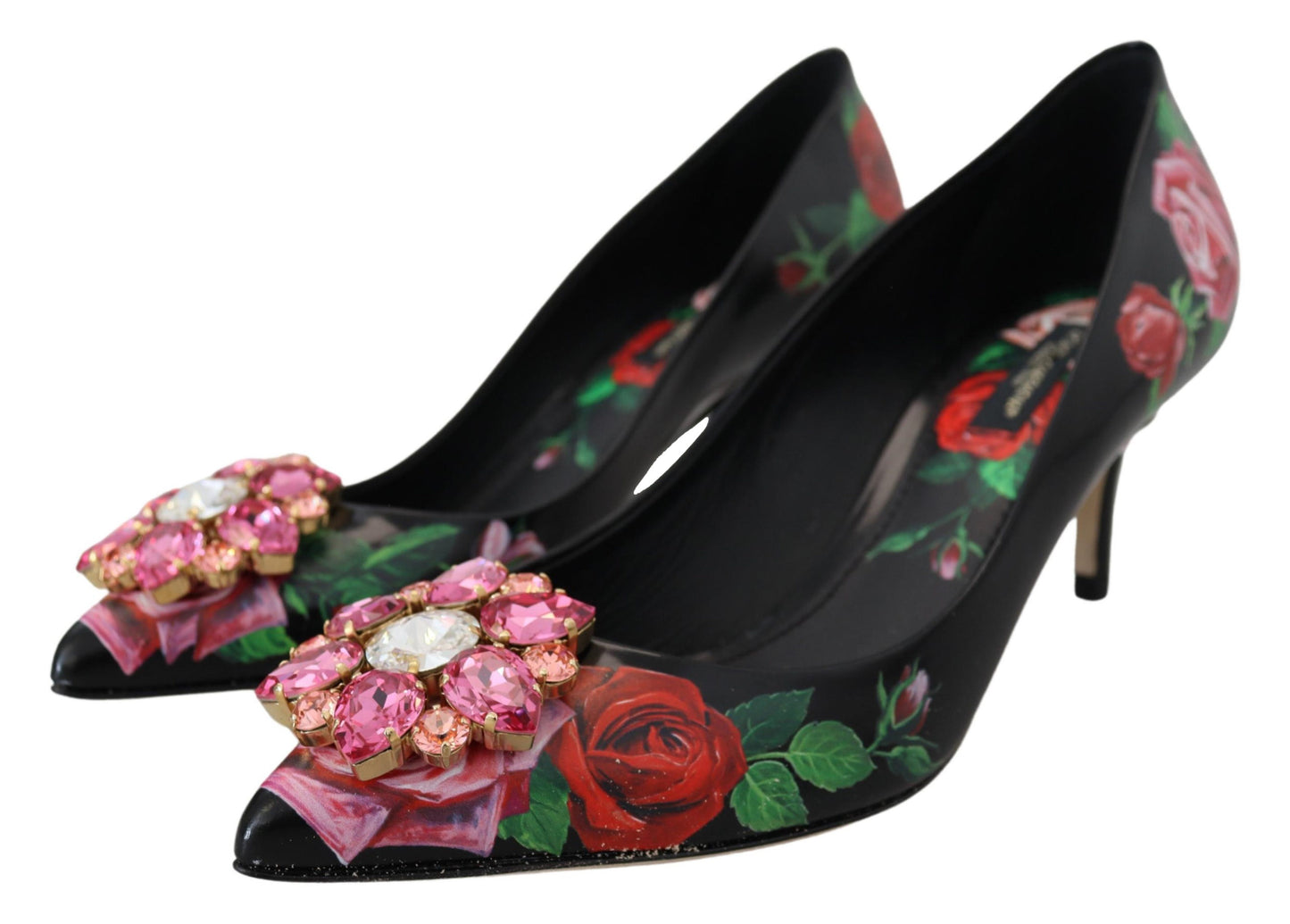 Dolce & Gabbana Elegante florale Kristall-Pumps