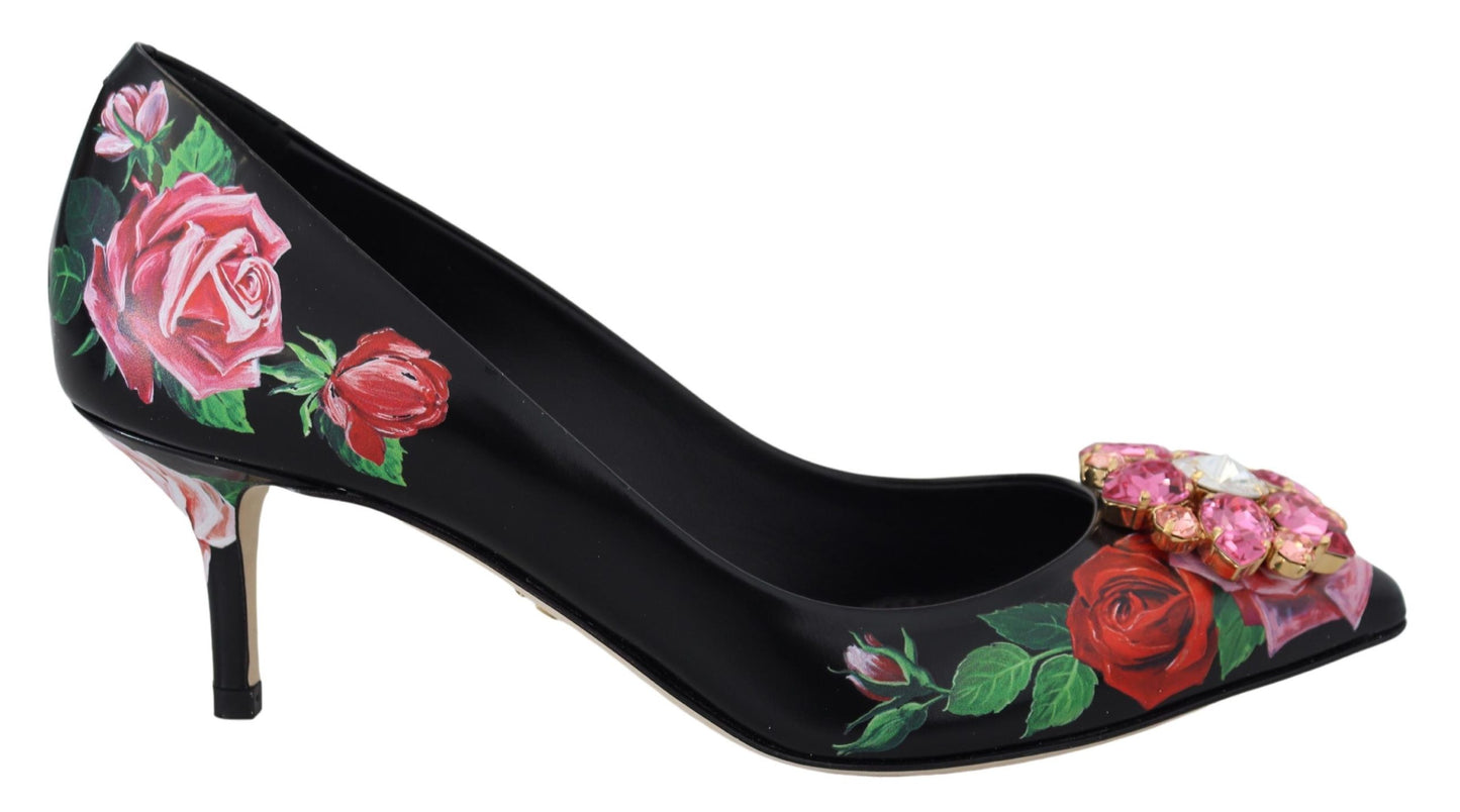 Dolce & Gabbana Elegante florale Kristall-Pumps