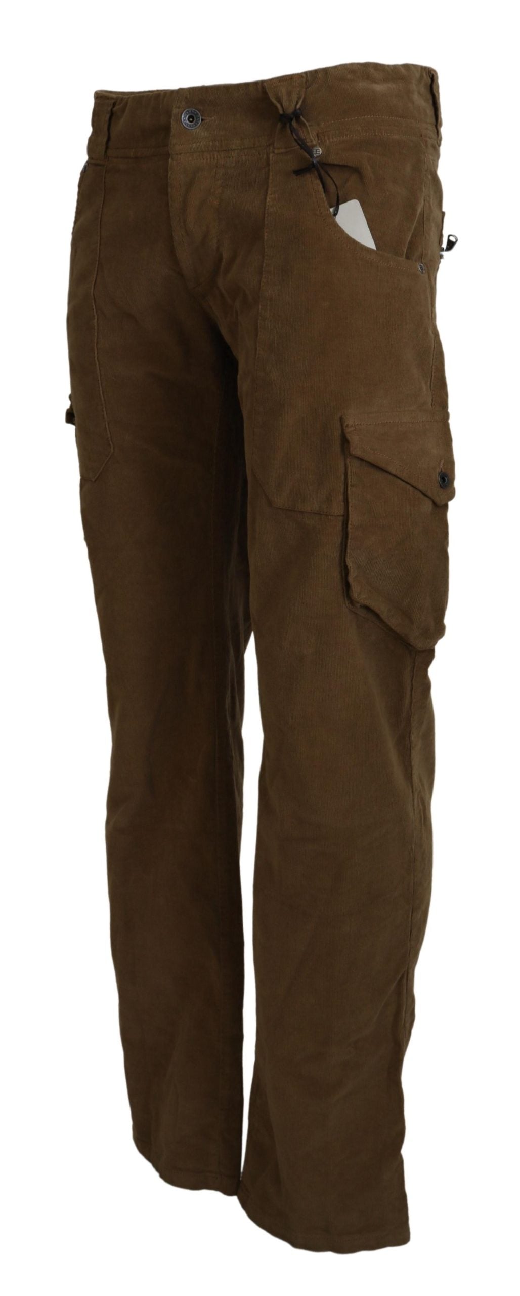 Ermanno Scervino Schicke braune Cargo-Hose aus Kord