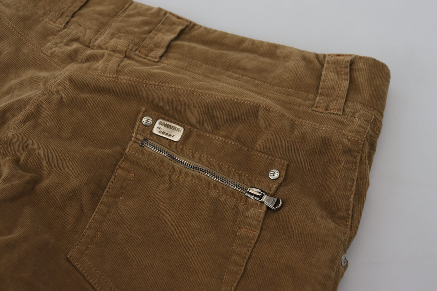 Ermanno Scervino Schicke braune Cargo-Hose aus Kord