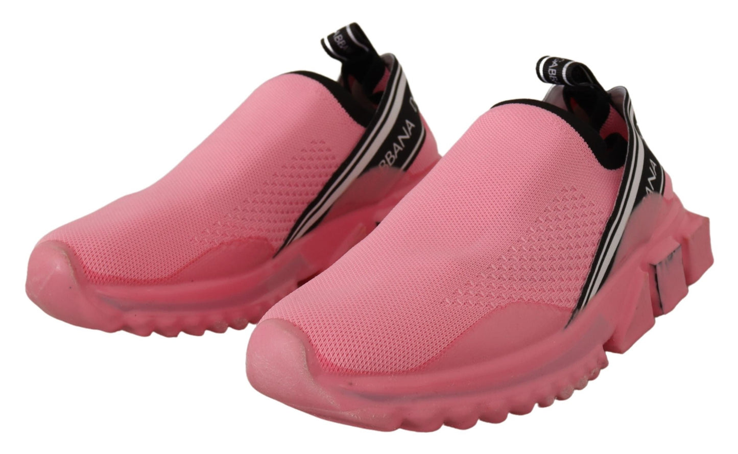 Dolce &amp; Gabbana Chic Pink Sorrento Slip-On Sneakers