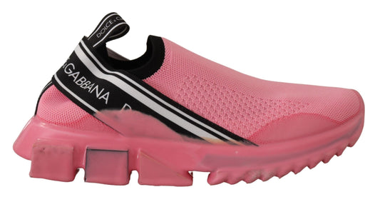 Dolce &amp; Gabbana Chic Pink Sorrento Slip-On Sneakers