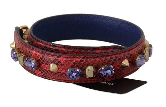 Dolce &amp; Gabbana Elegant handbag strap made of red python leather