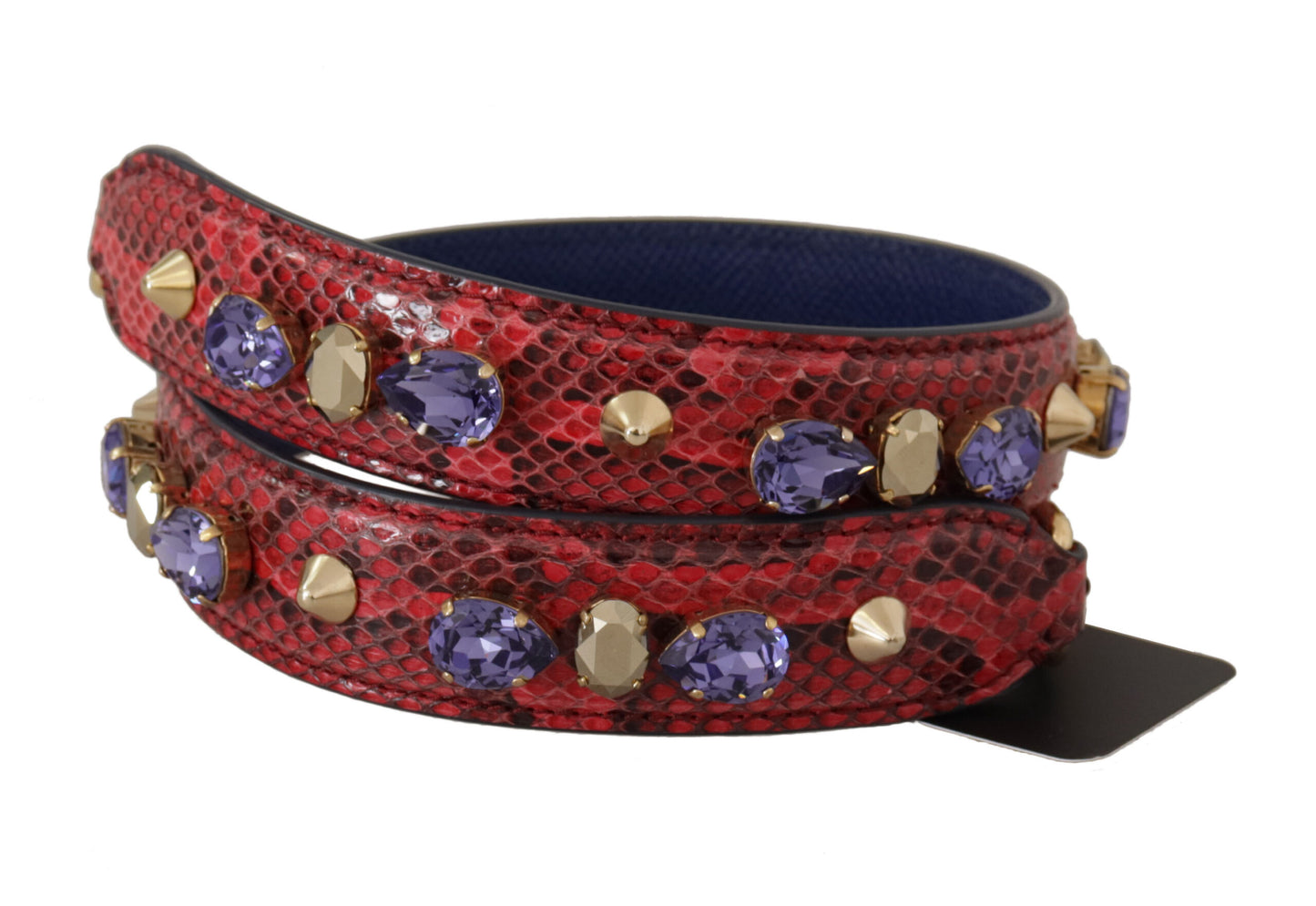 Dolce &amp; Gabbana Elegant handbag strap made of red python leather