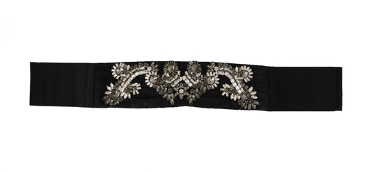 Dolce &amp; Gabbana Elegant rhinestone-embellished silk belt