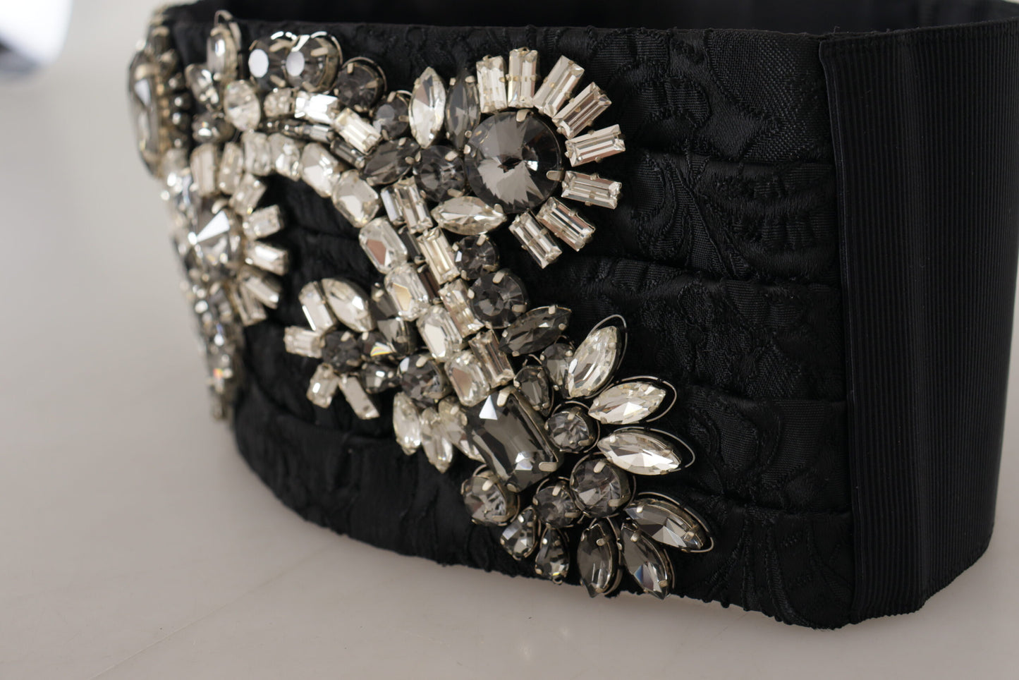 Dolce &amp; Gabbana Elegant rhinestone-embellished silk belt