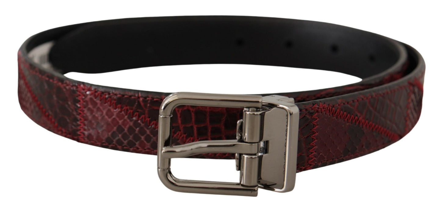 Dolce &amp; Gabbana Elegant red belt made of exotic leather