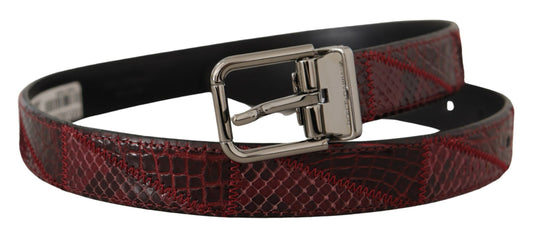 Dolce &amp; Gabbana Elegant red belt made of exotic leather