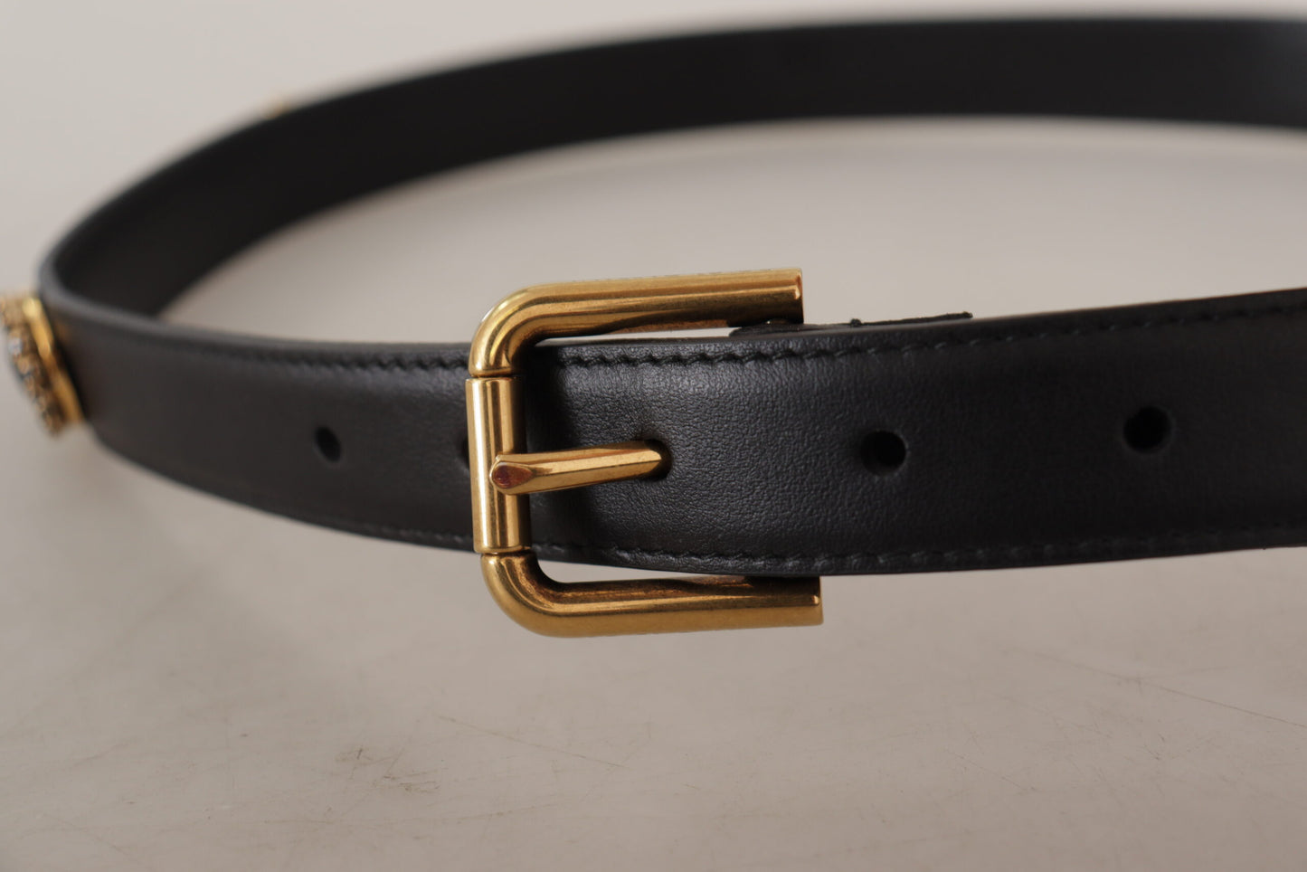 Dolce &amp; Gabbana Elegant logo belt in black leather