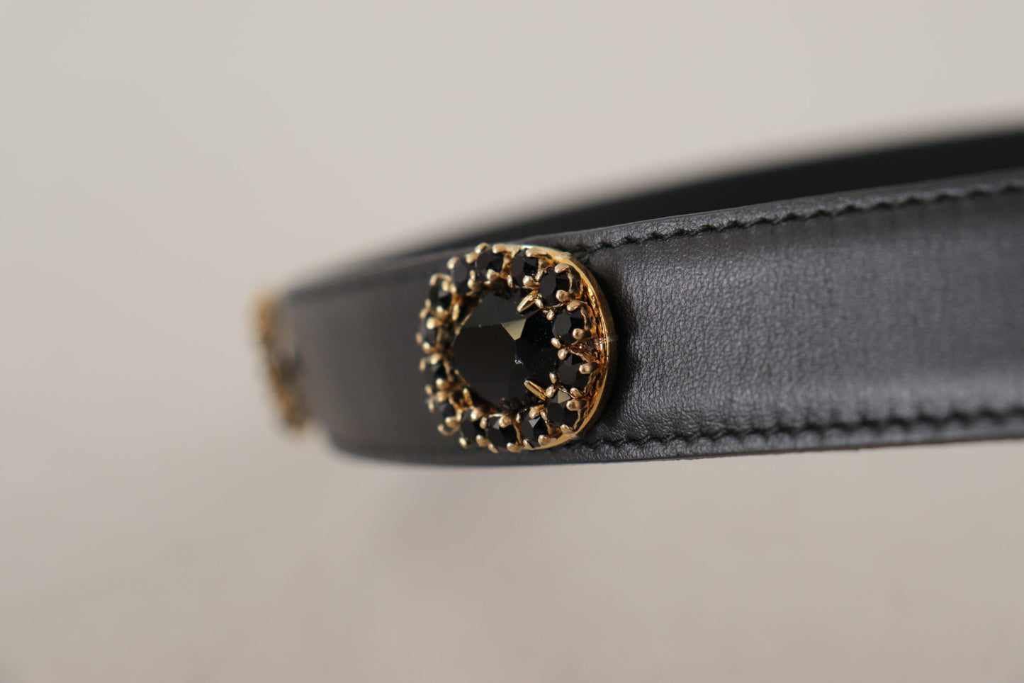 Dolce &amp; Gabbana Elegant logo belt in black leather