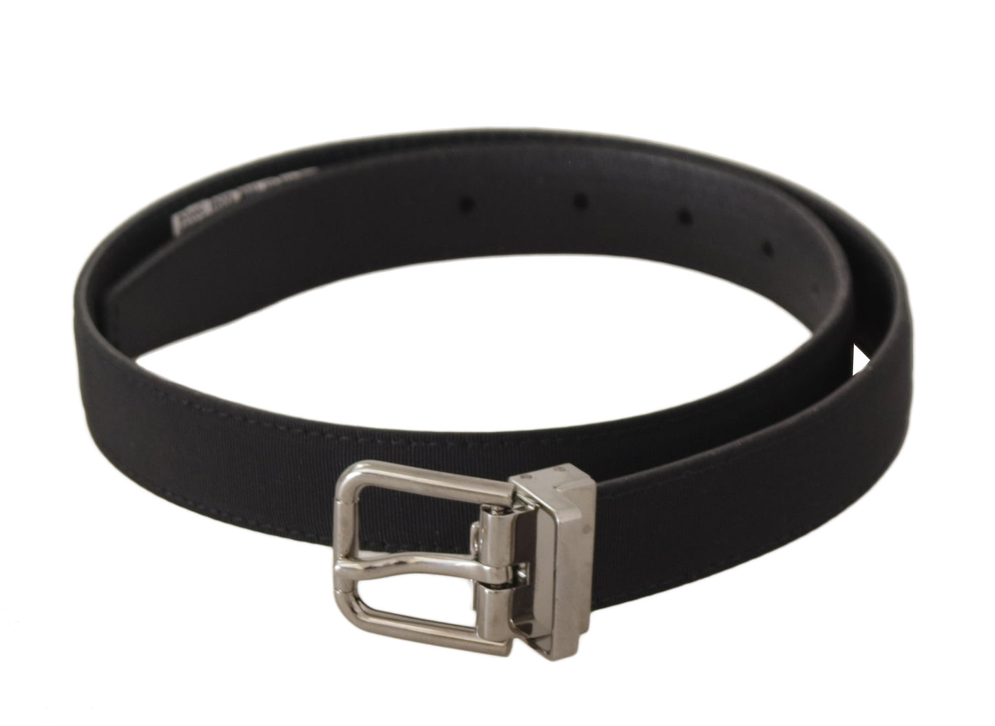 Dolce &amp; Gabbana Elegant belt in black canvas and leather