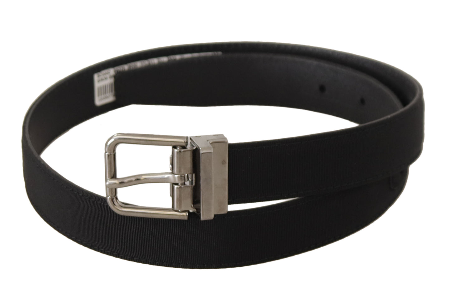 Dolce &amp; Gabbana Elegant belt in black canvas and leather