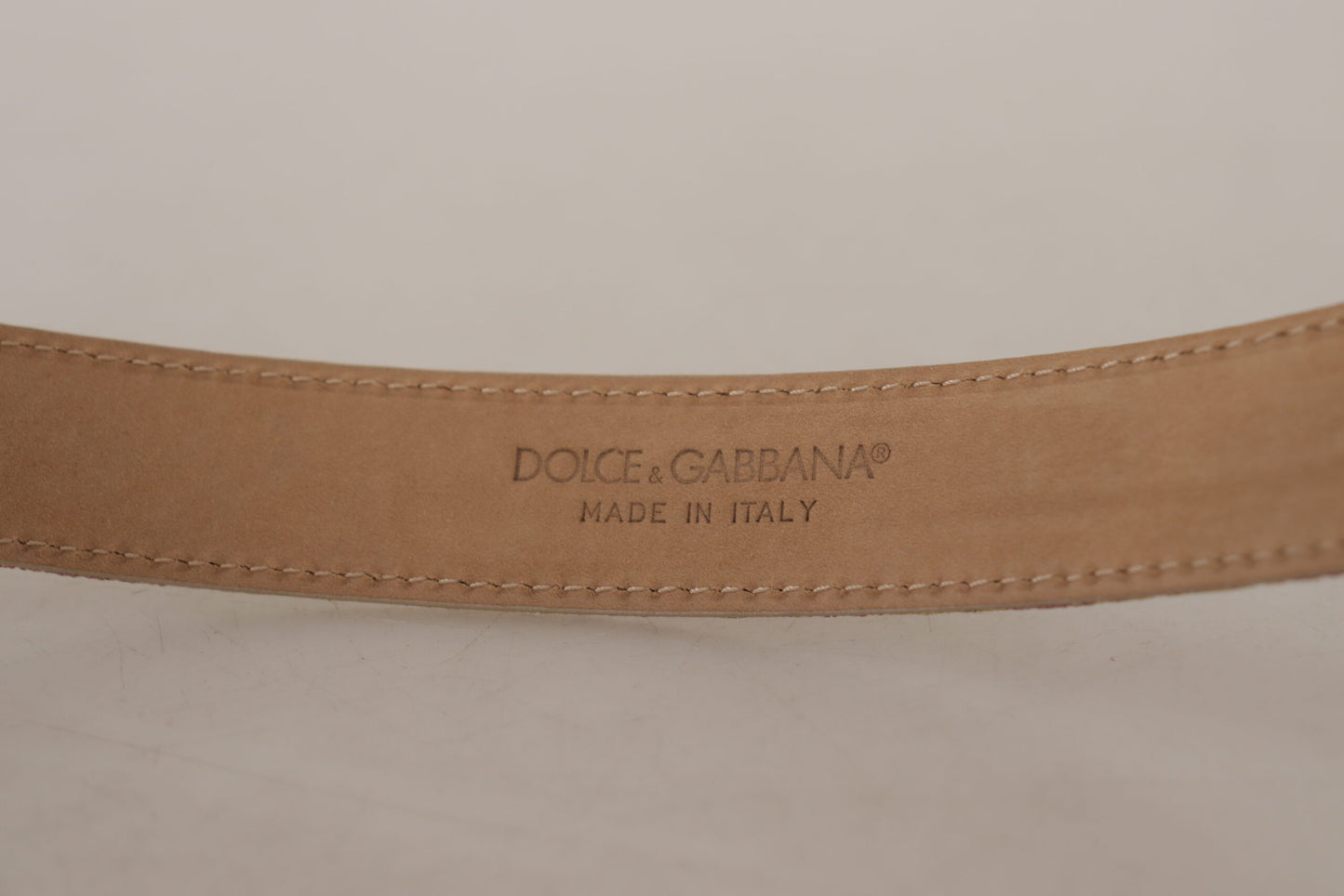 Dolce &amp; Gabbana Chic Leather Belt in Gold and Pink