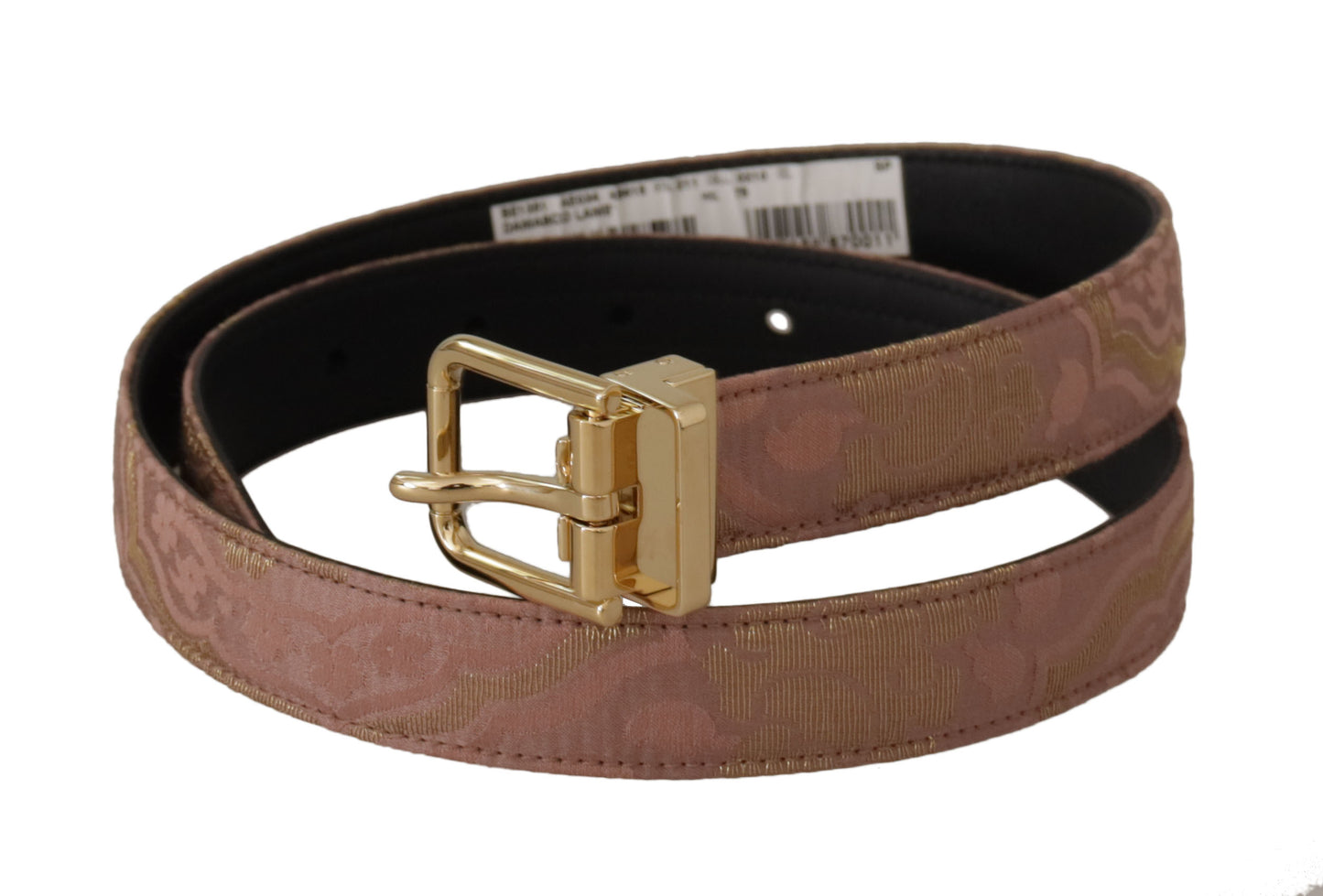 Dolce &amp; Gabbana Chic pink leather belt with logo buckle