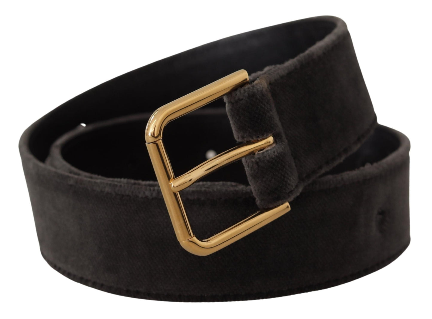 Dolce &amp; Gabbana Elegant velvet belt with engraved buckle