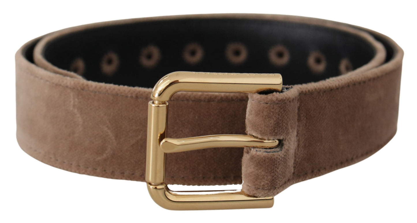 Dolce &amp; Gabbana Elegant belt with logo buckle made of velvet