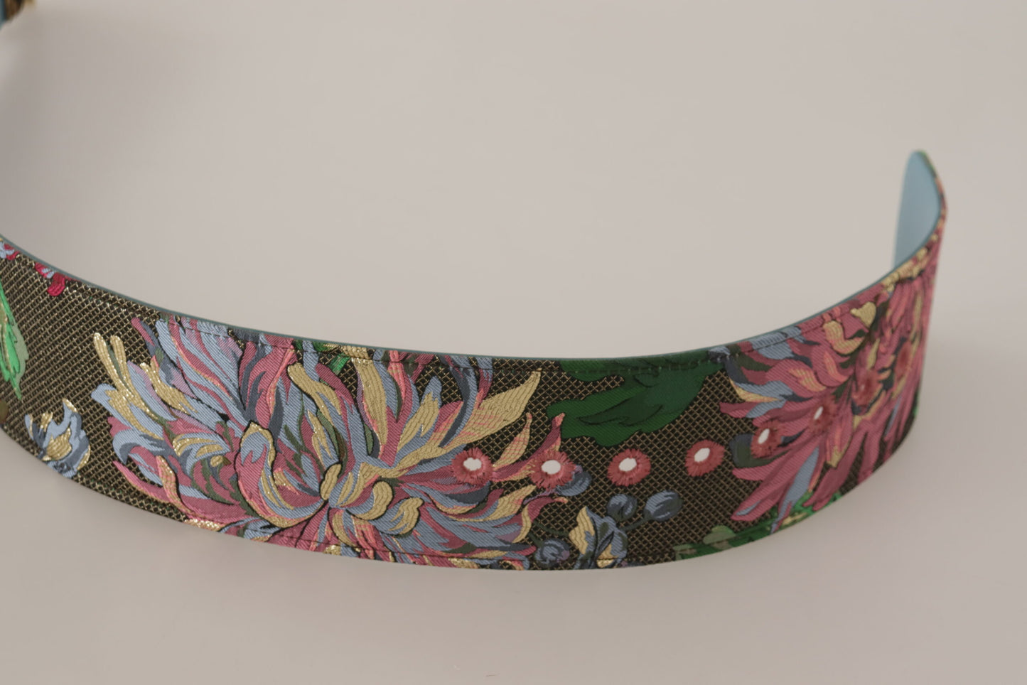 Dolce &amp; Gabbana Multicolor Leather Logo Buckle Belt