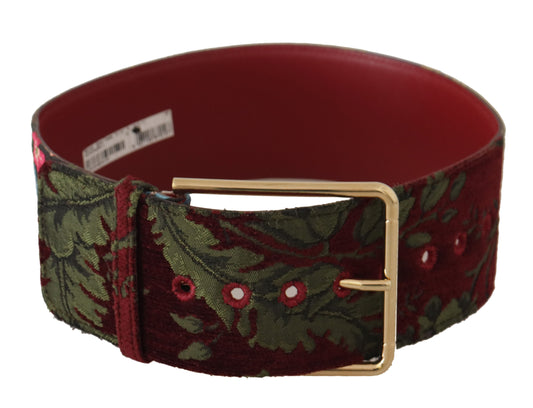 Dolce &amp; Gabbana leather belt with engraved logo in multicolor