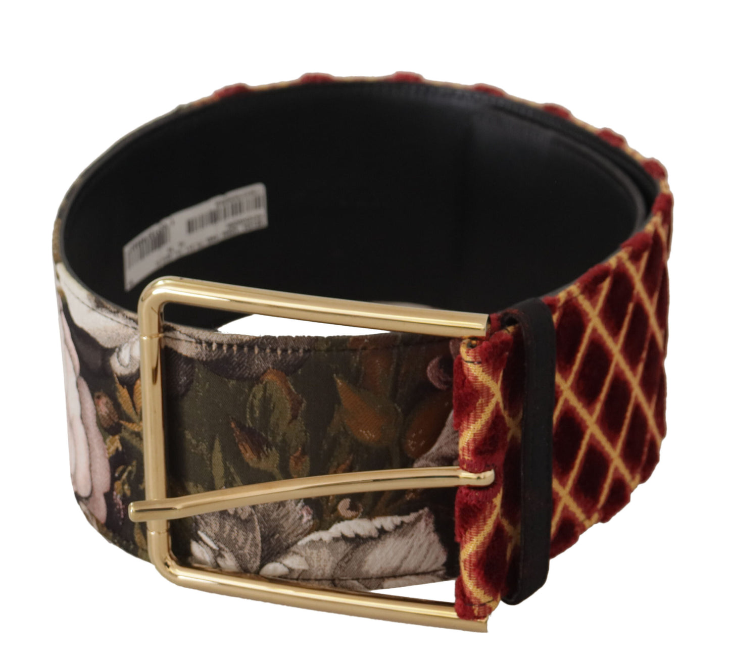 Dolce &amp; Gabbana leather belt with engraved logo in multicolor