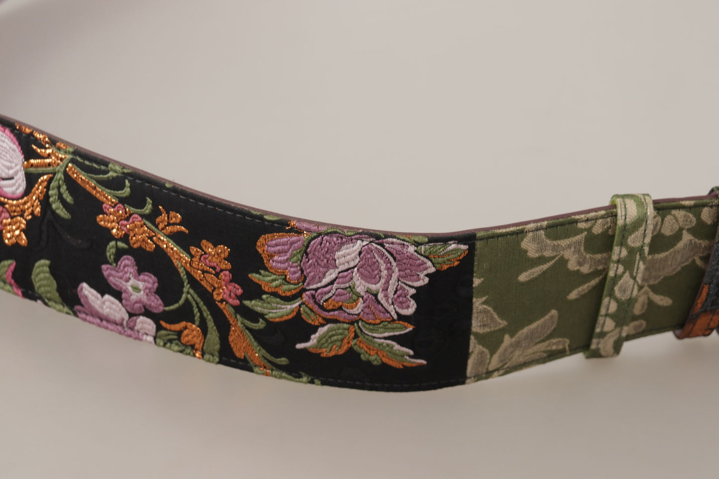 Dolce &amp; Gabbana Elegant multicolor canvas and leather belt