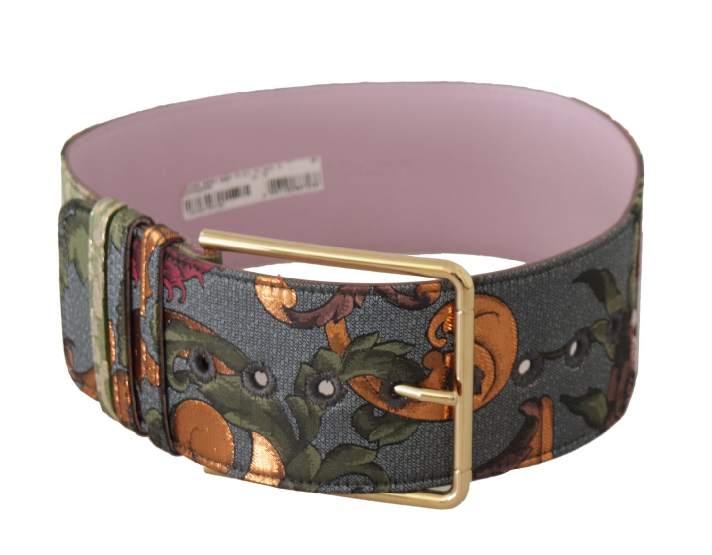 Dolce &amp; Gabbana Elegant multicolor canvas and leather belt