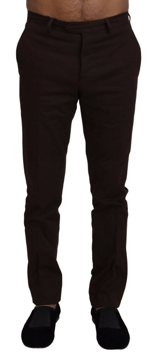 BENCIVENGA Elegant brown cotton blend trousers