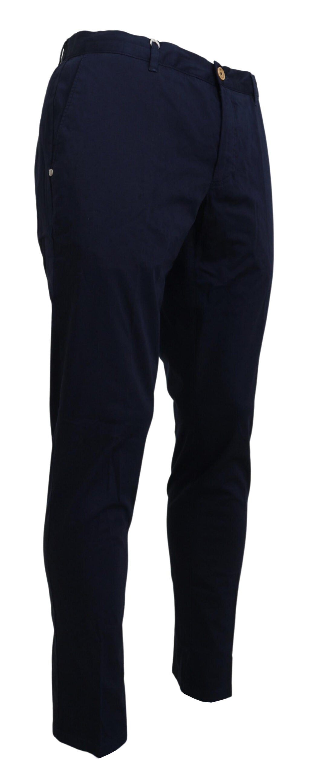 Domenico Tagliente Elegante dunkelblaue schmale Chino-Hose