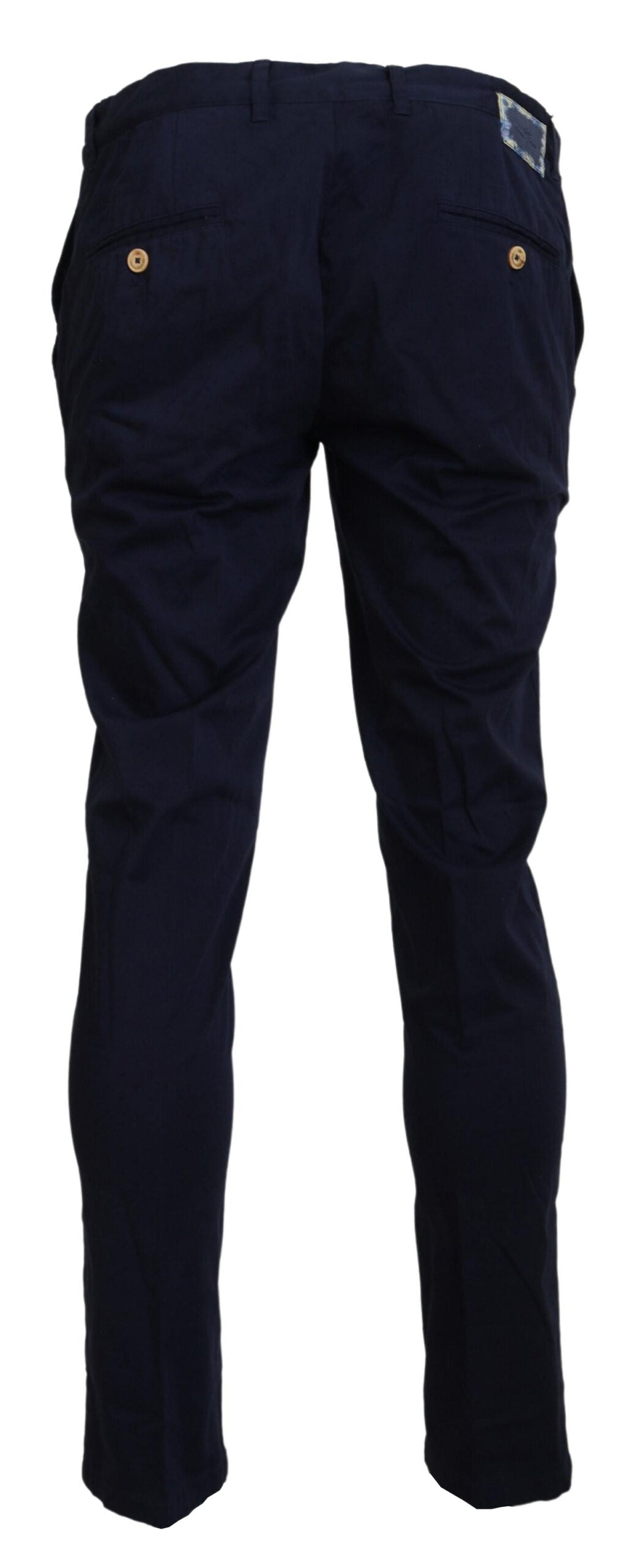 Domenico Tagliente Elegante dunkelblaue schmale Chino-Hose