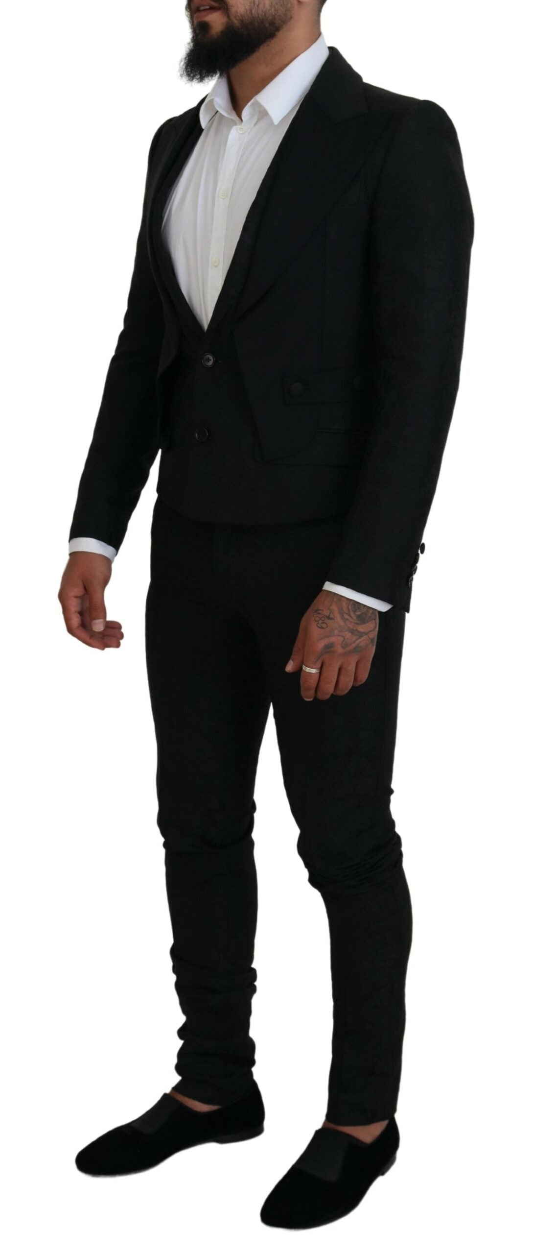 Dolce &amp; Gabbana Elegant black martini suit for the modern man