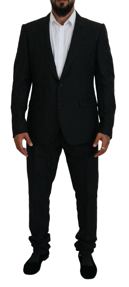 Dolce &amp; Gabbana Black Martini Slim Fit Designer Suit