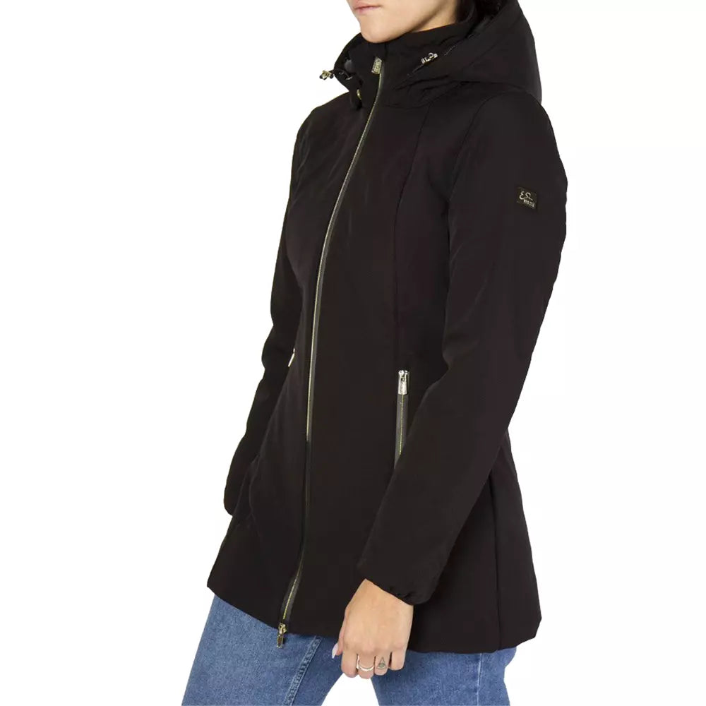 Yes Zee Schwarze Polyamid Damen Jacke