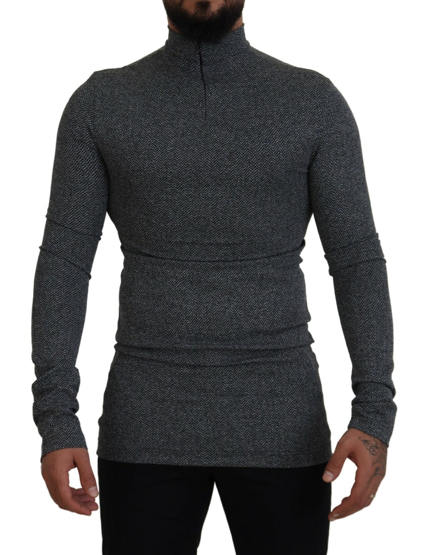 Dolce &amp; Gabbana Elegant dark grey sweater