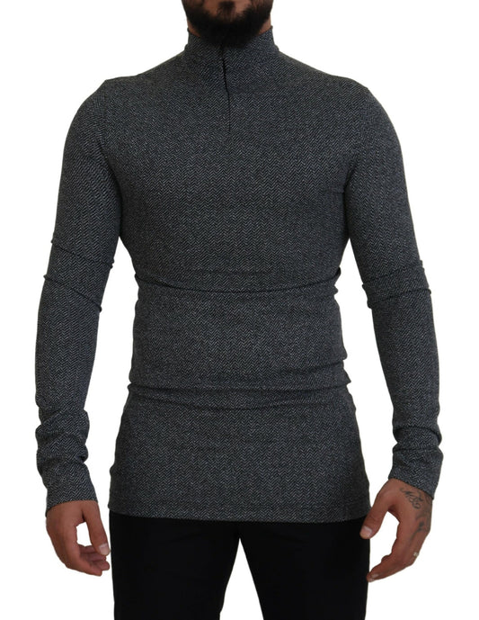 Dolce & Gabbana Eleganter dunkelgrauer Pullover