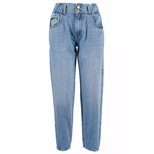 Yes Zee Blue Cotton Jeans for Women