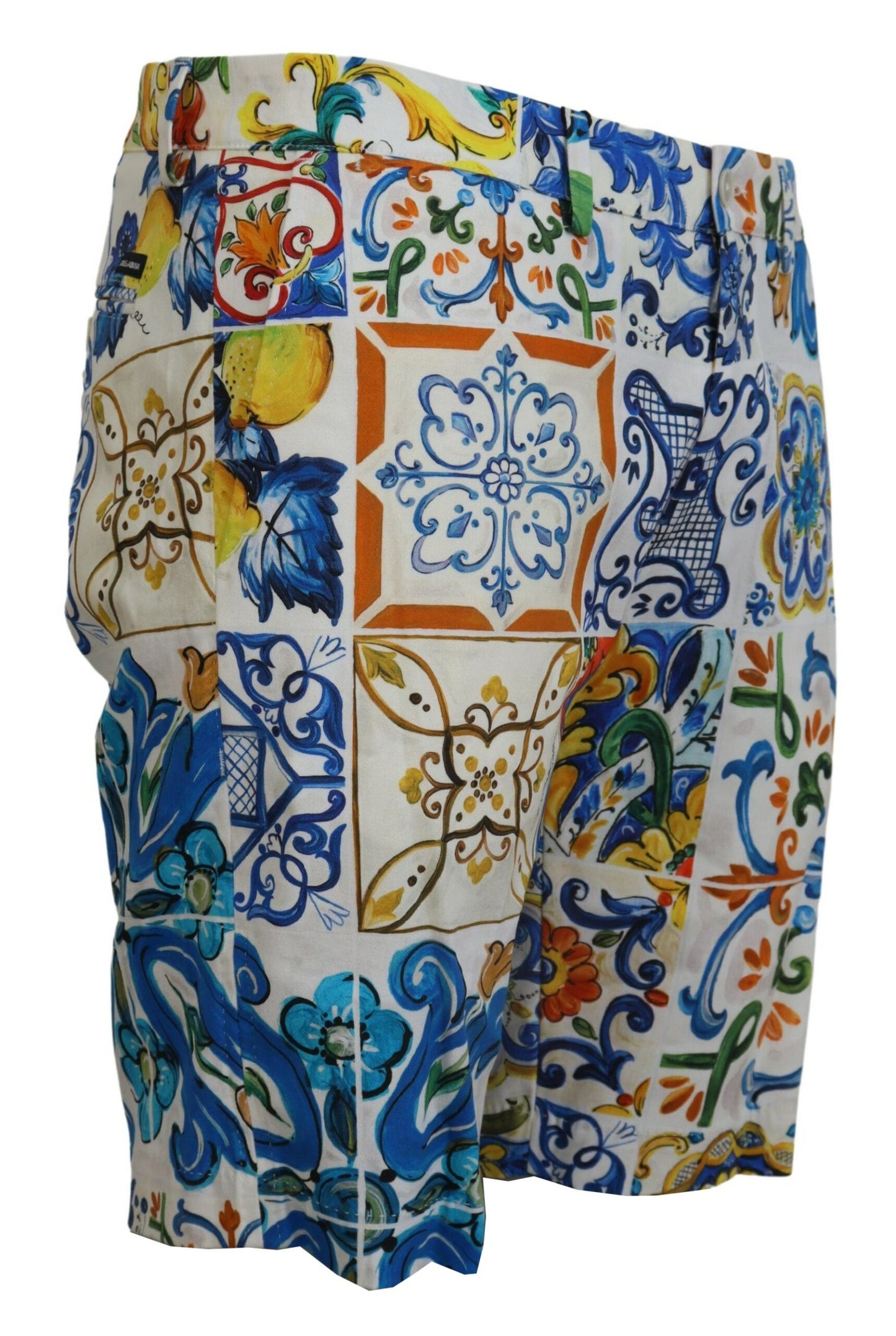 Dolce &amp; Gabbana Majolica Print Casual Chinos Shorts