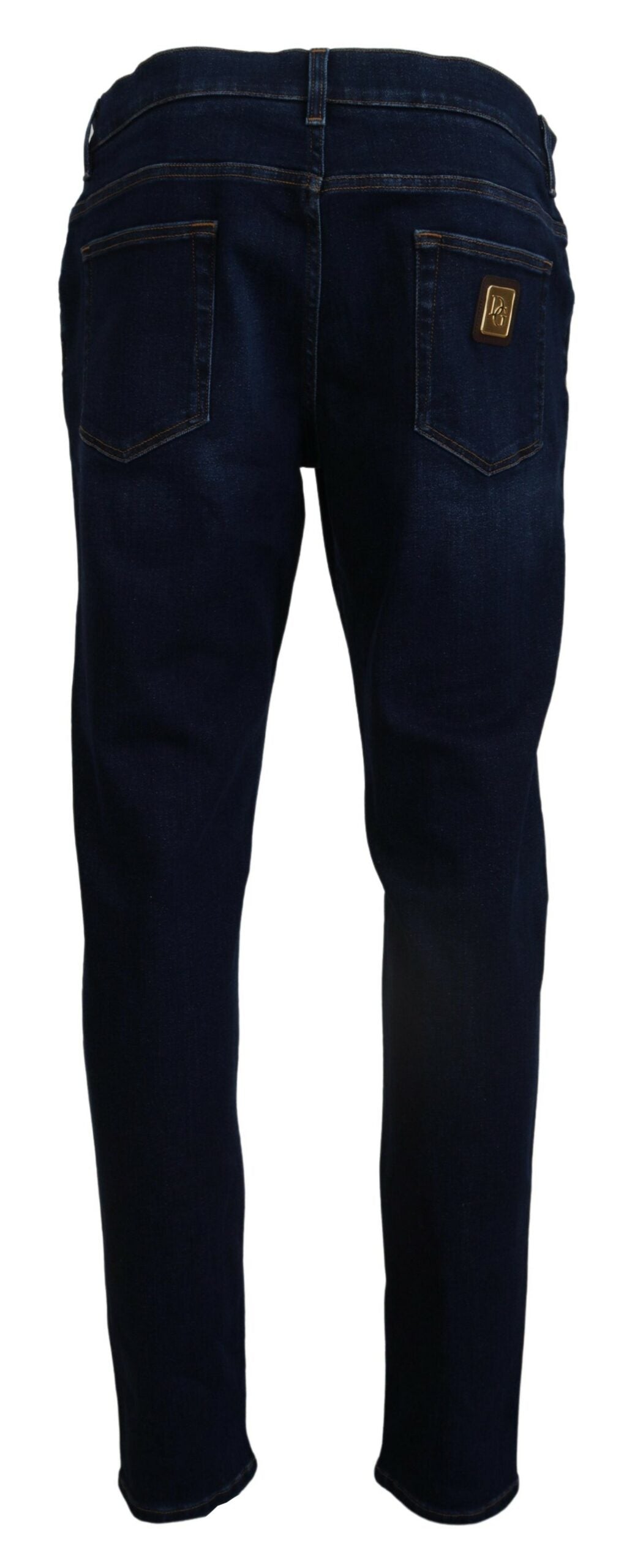 Dolce &amp; Gabbana Elegant slim fit dark blue denim jeans