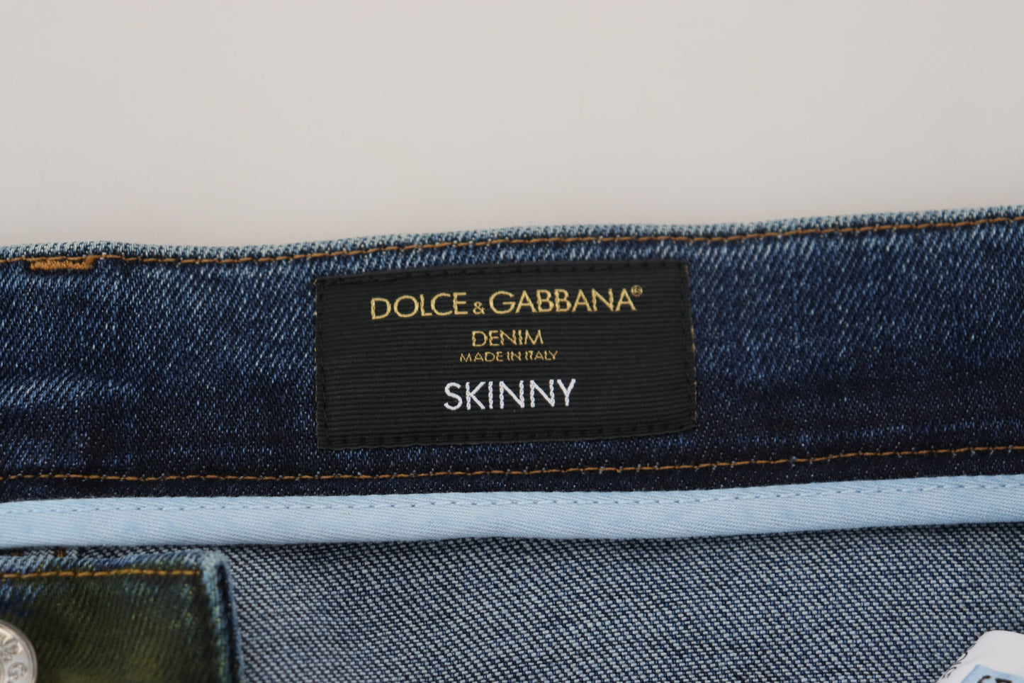 Dolce & Gabbana Schicke Slim-Fit Denim Jeans in grüner Waschung