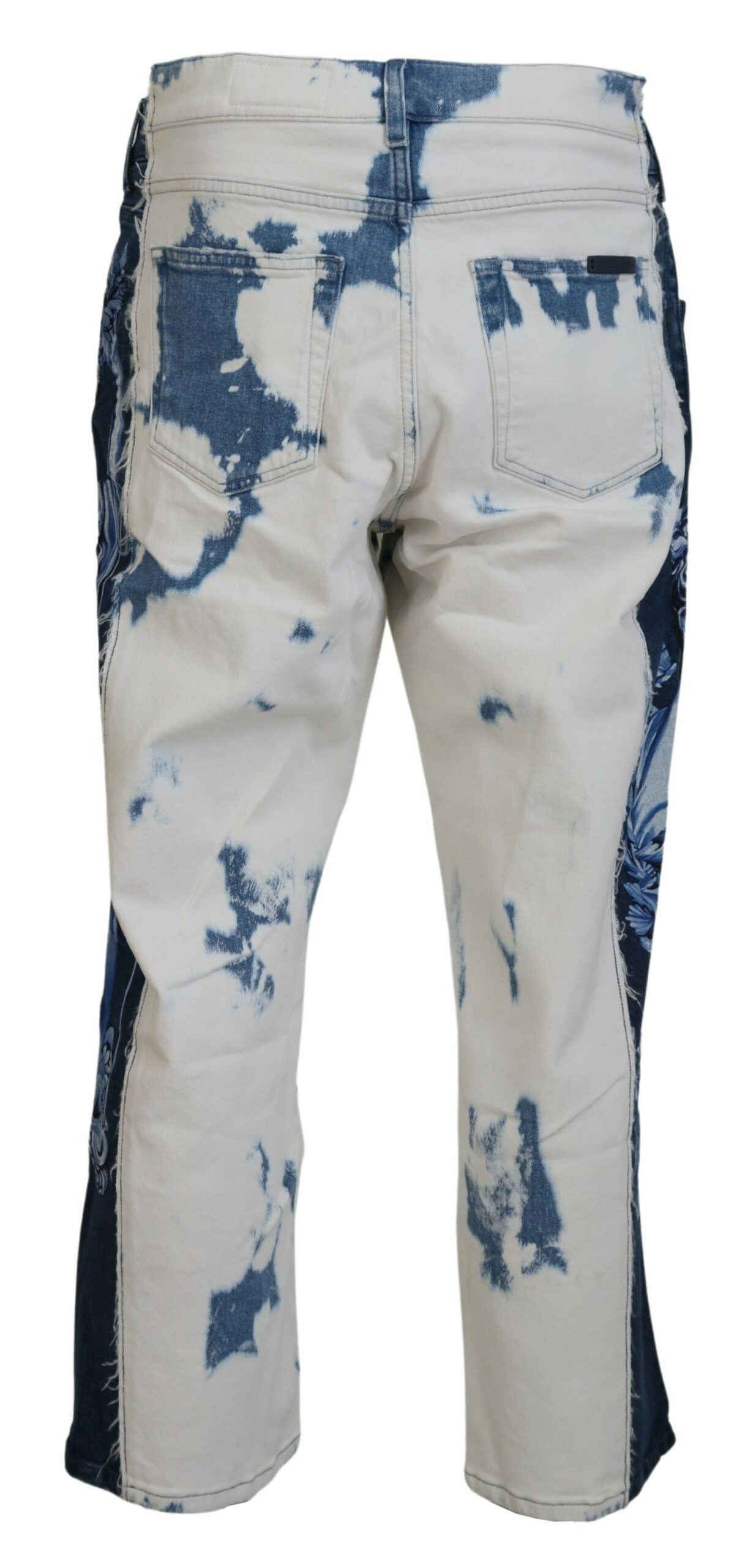 Dolce &amp; Gabbana Elegant, loose-fitting denim trousers with unique print