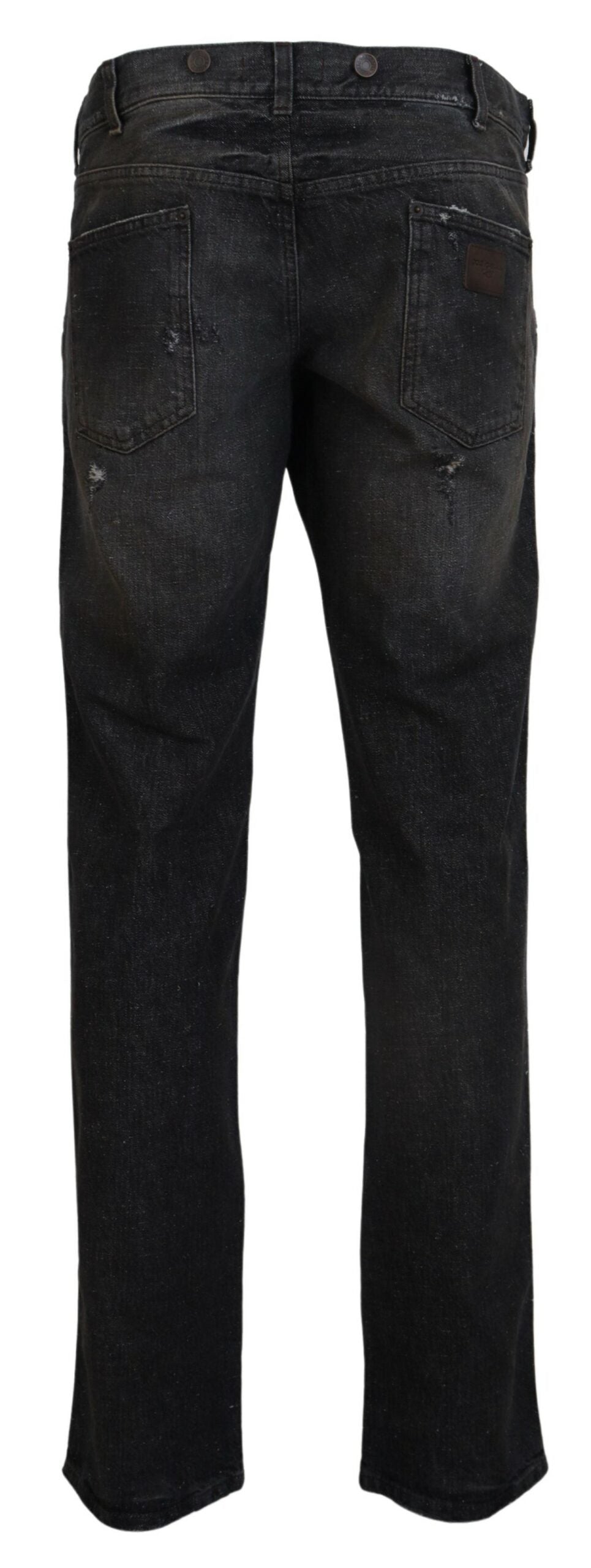 Dolce &amp; Gabbana Exquisite grey denim trousers for the modern gentleman