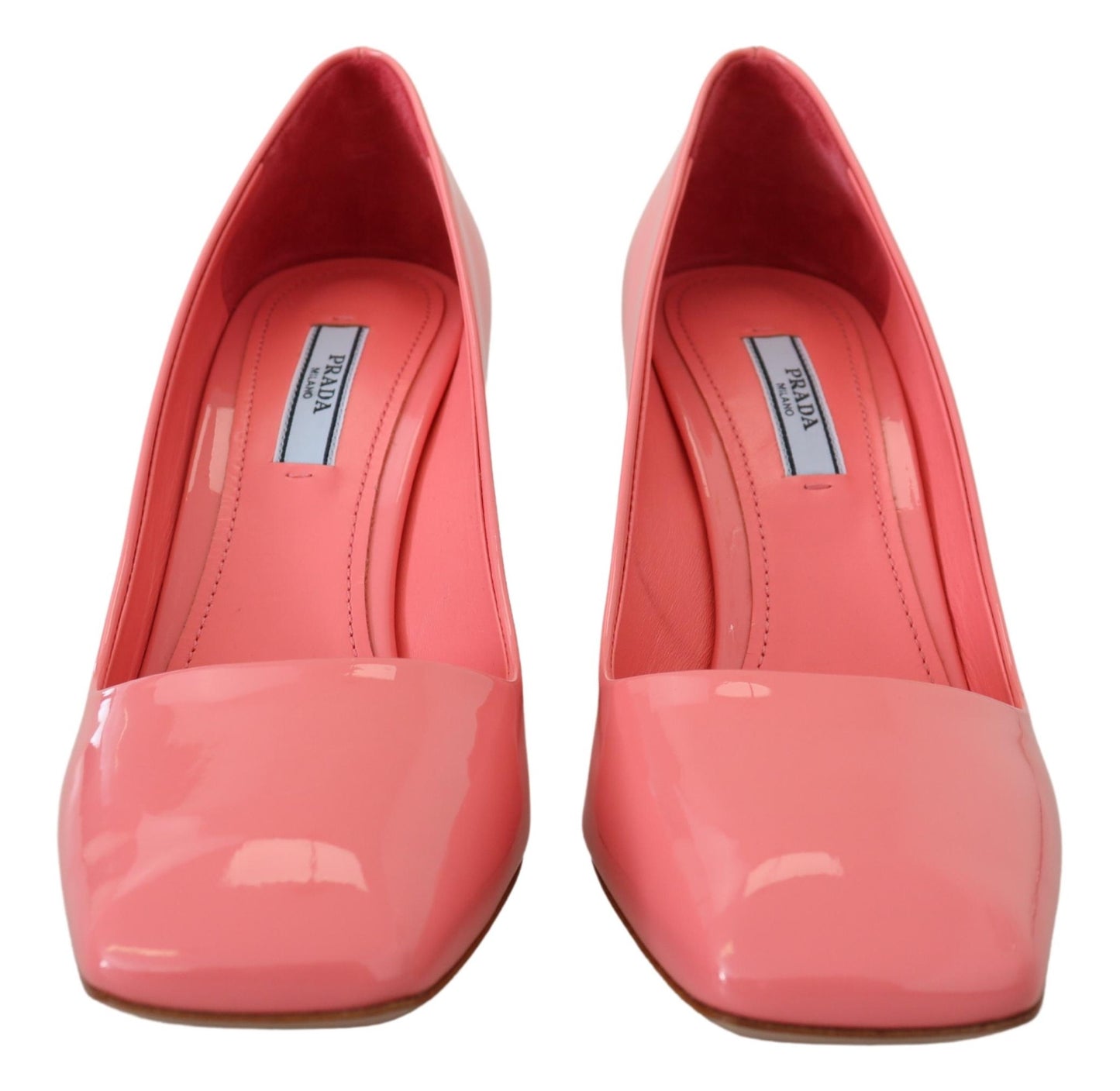 Prada Elegant pink square toe heels