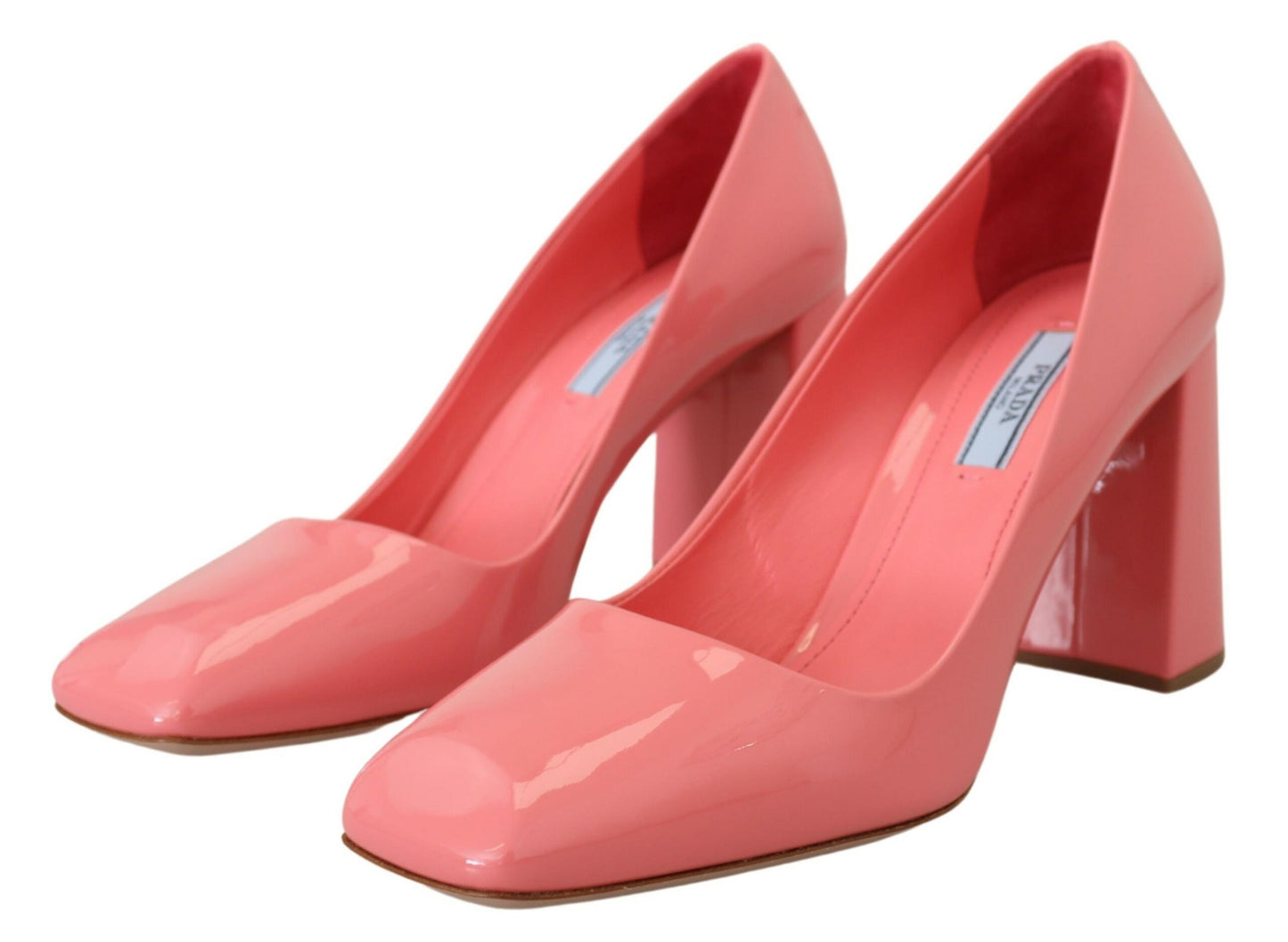 Prada Elegant pink square toe heels