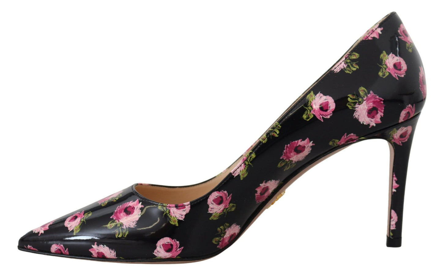 Prada Elegant leather pumps with floral print