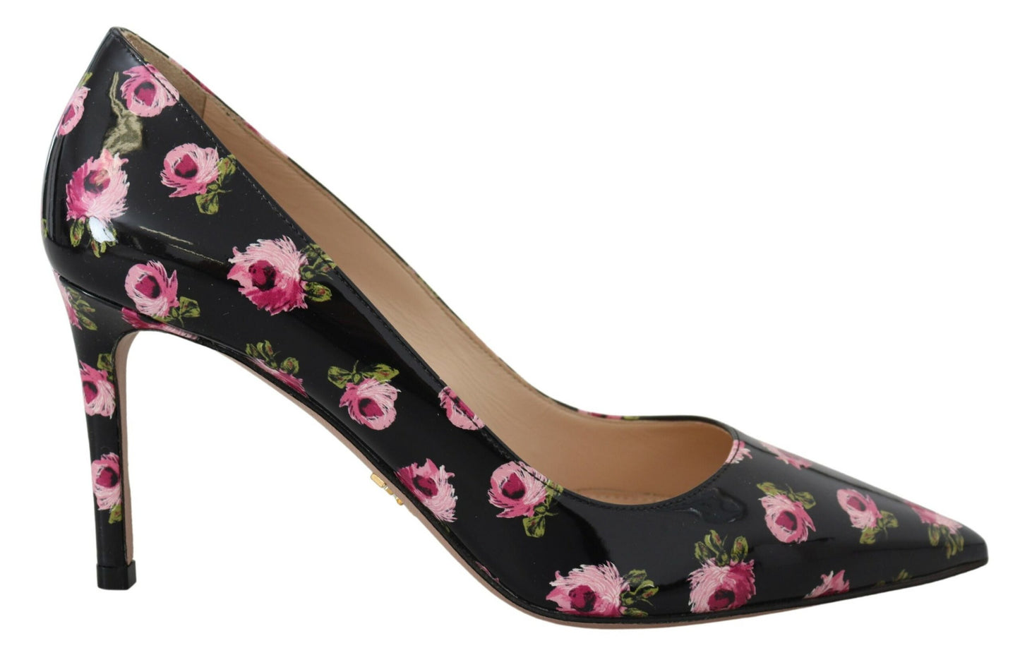 Prada Elegant leather pumps with floral print