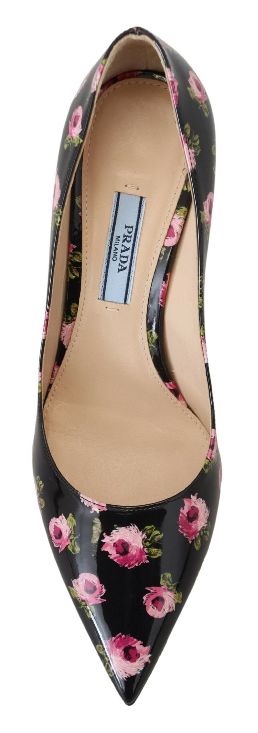 Prada Elegant leather pumps with floral print