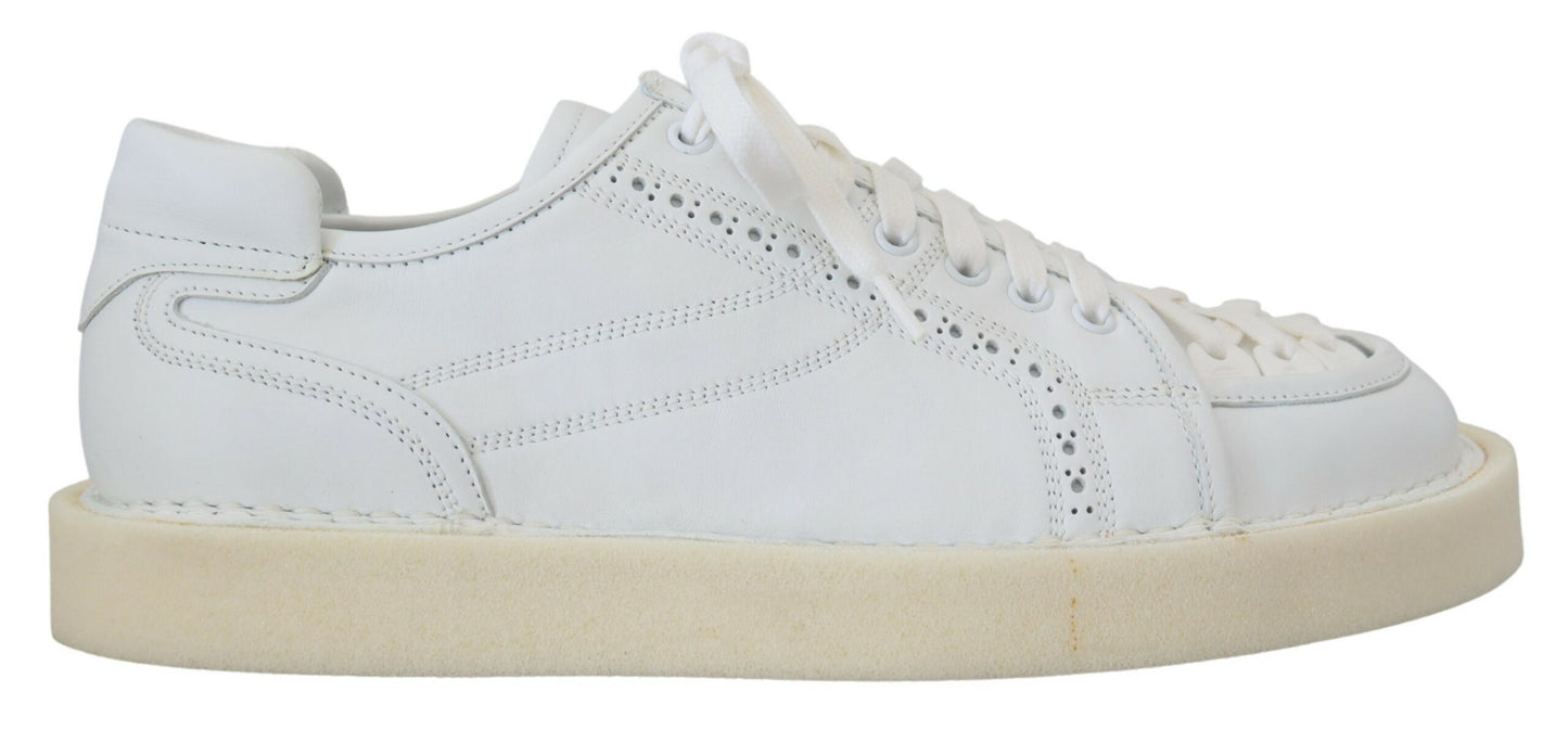 Dolce &amp; Gabbana Elegant white low top Oxford sneakers