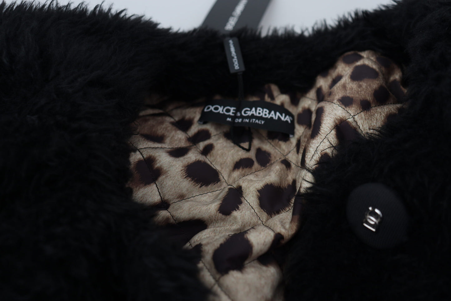 Dolce &amp; Gabbana Elegant black cashmere blend coat